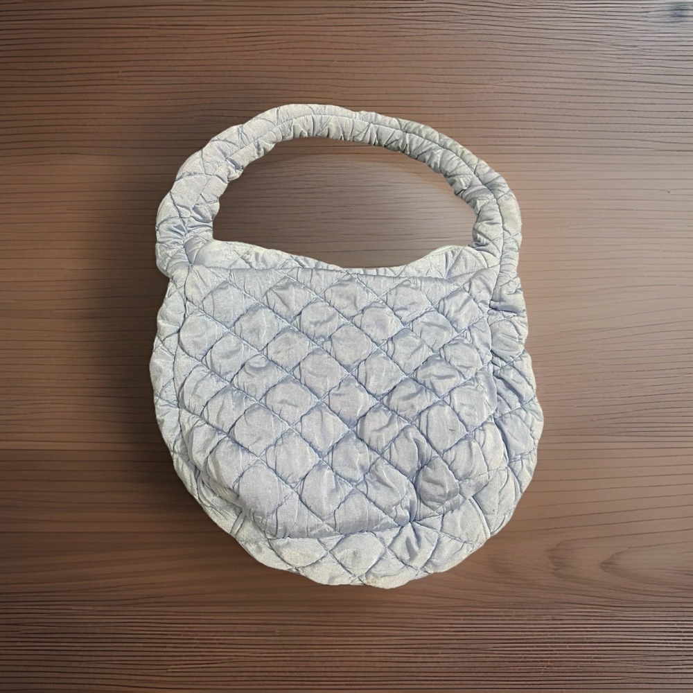 Frankie's Bikinis Puffy Quilted‎ Purse Blue